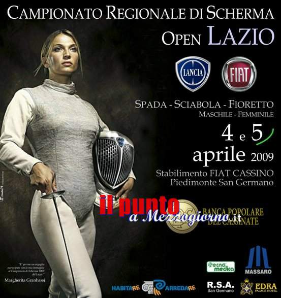 A Cassino il campionato regionale di Scherma. Madrina d’eccezione: Margherita Grambassi