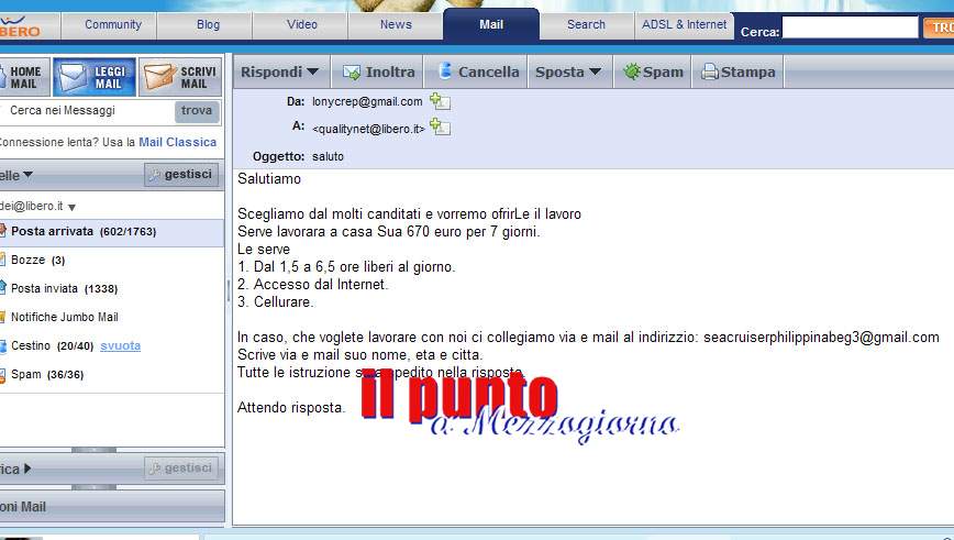 
Caselle di posta prese d’assedio da mail civetta
