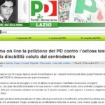 D’Annibale (Pd): “Contro il ticket disabili si firma anche online”