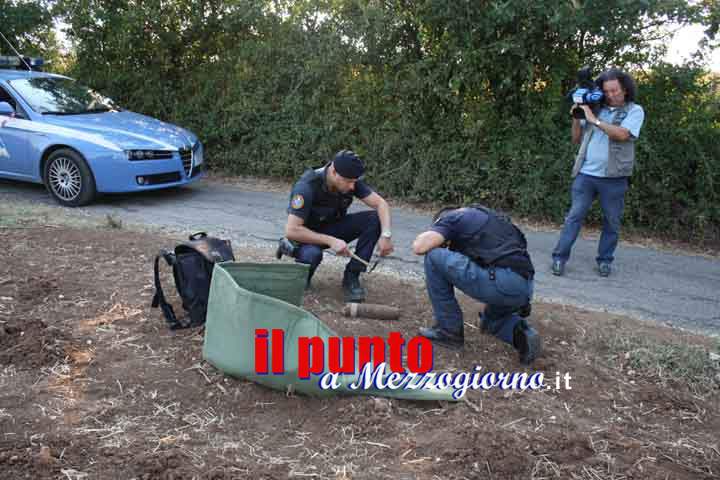 Ordigno bellico disinnescato dagli artificieri della Polizia a Cassino
