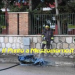 Cassino incendio cassonetto 001