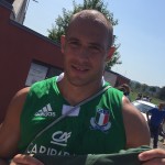 Il capitano della nazionale Sergio Parisse con la maglia del Rugby Cassino