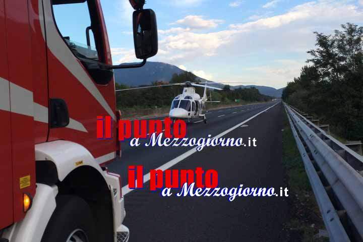 Grave incidente sull’A1 a Ferentino, carabinieri fuori servizio salvano una vita