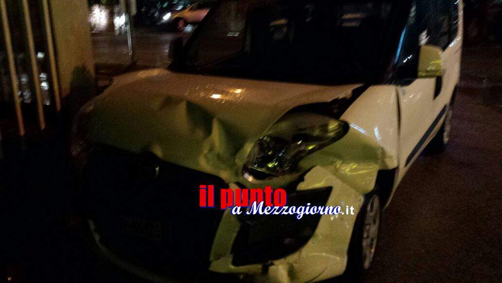Schianto in via Sferracavalli a Cassino, tre feriti