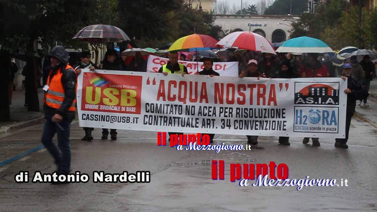 Manifestazione a Cassino per dire no ad Acea – VIDEO