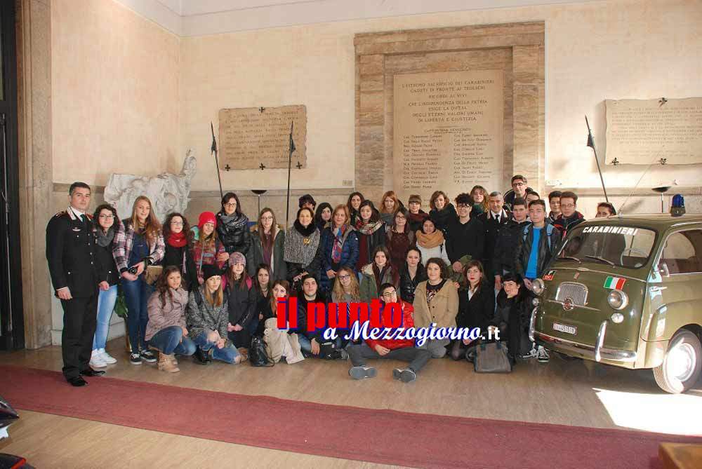 Gli studenti del Liceo Artistico in visita a Roma al Comando della Legione Carabinieri Lazio