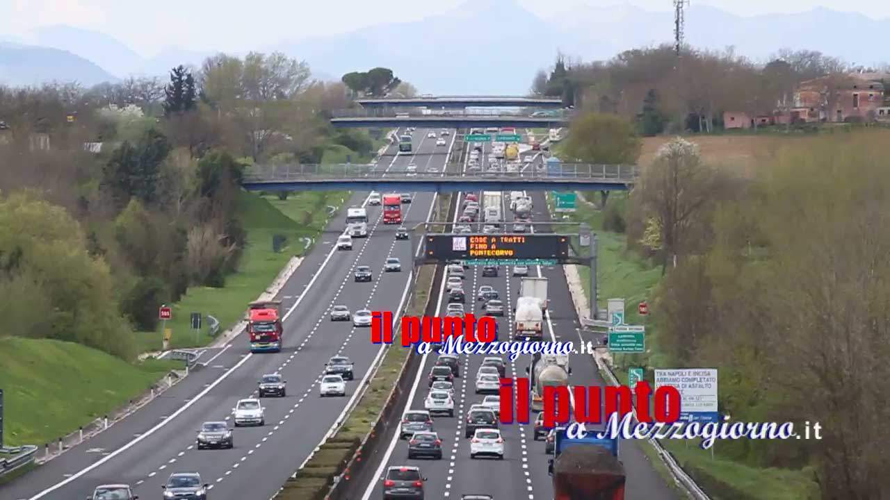 Controesodo di Pasqua, code e incidenti sull’A1 nel tratto cassinate