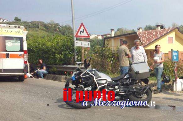 Si schianta con la moto sulla Casilina a Frosinone, centauro ferito