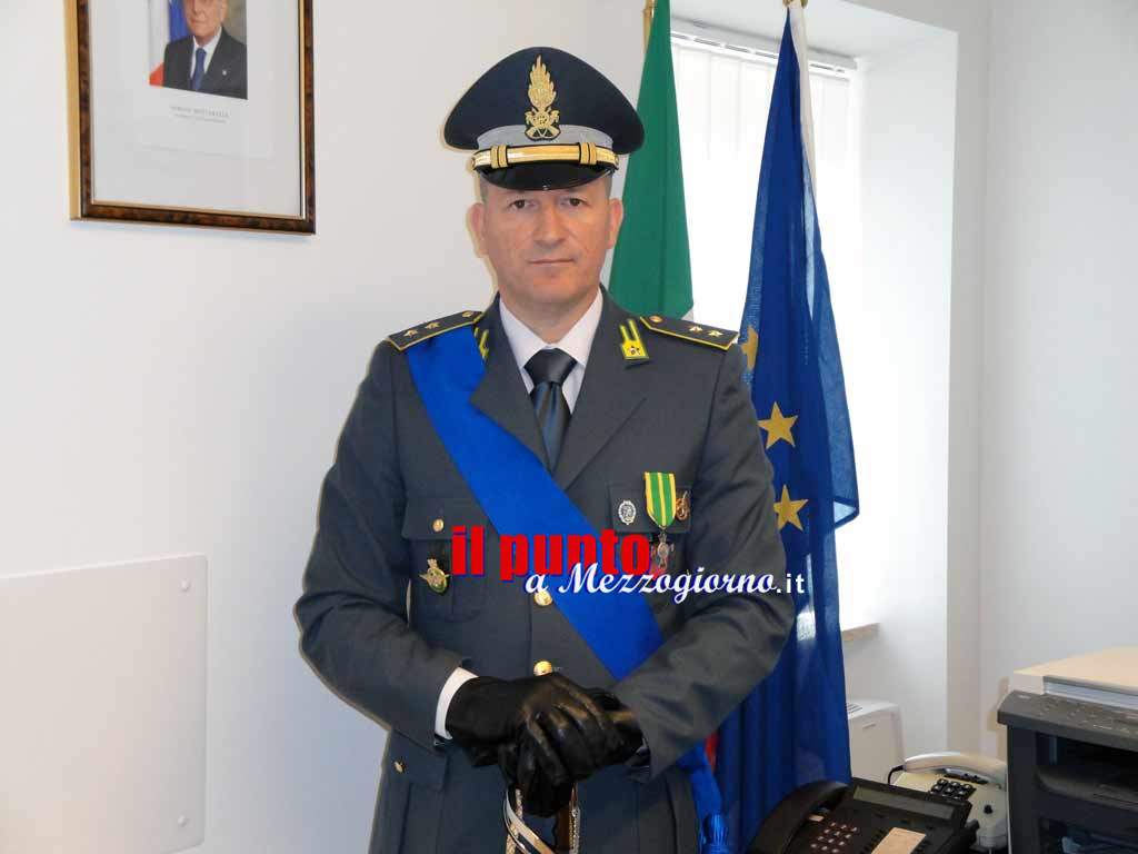 Il tenente Musone al comando del Nucleo Operativo della Guardia di Finanza di Cassino