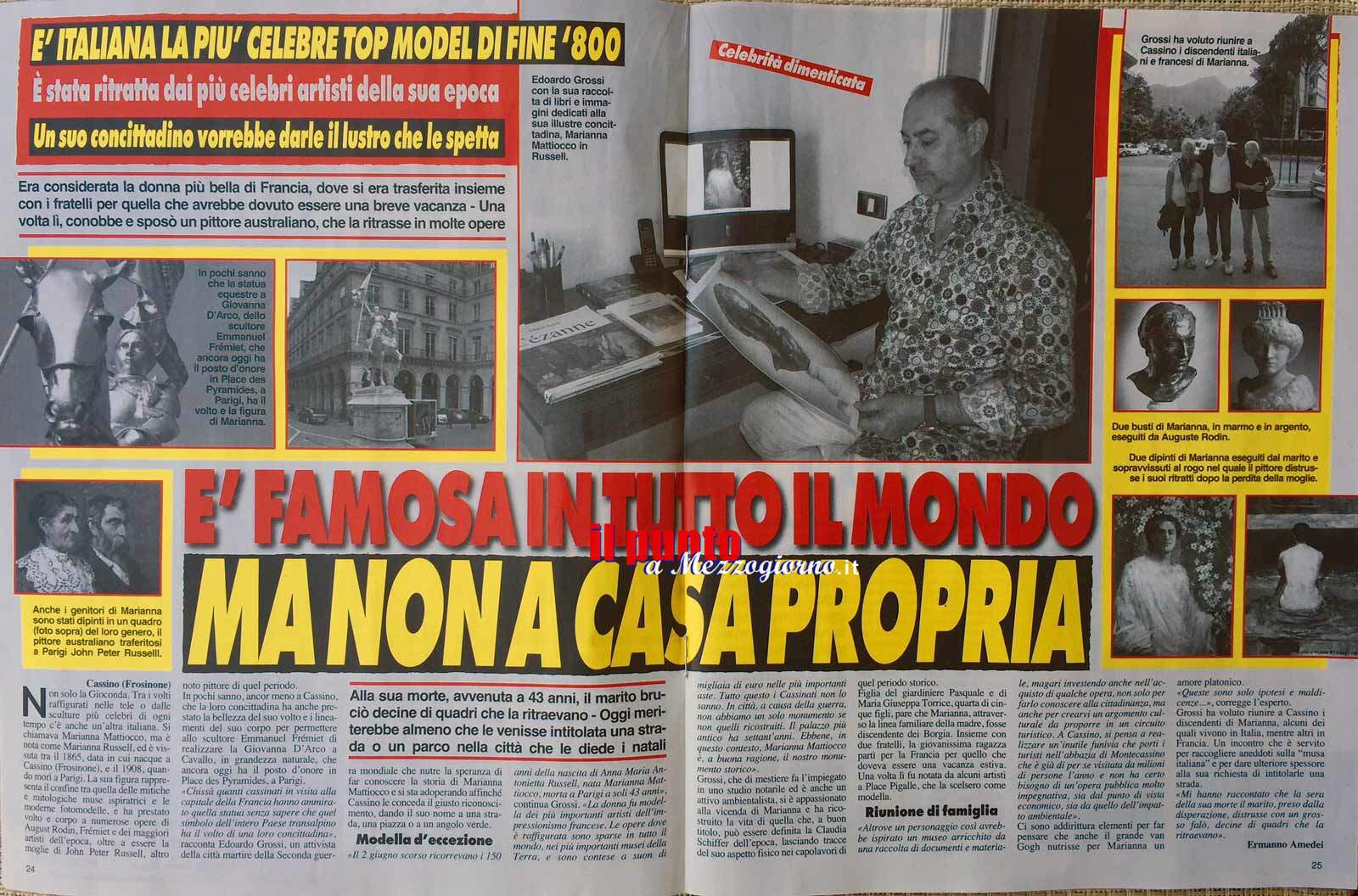 Su Cronaca Vera la storia di Marianna Mattiocco, vero monumento di Cassino Su Cronaca Vera la storia di Marianna Mattiocco, vero monumento di Cassino