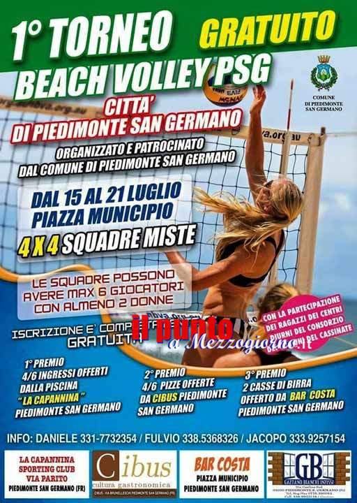 Primo torneo di Beach volley a Piedimonte San Germano