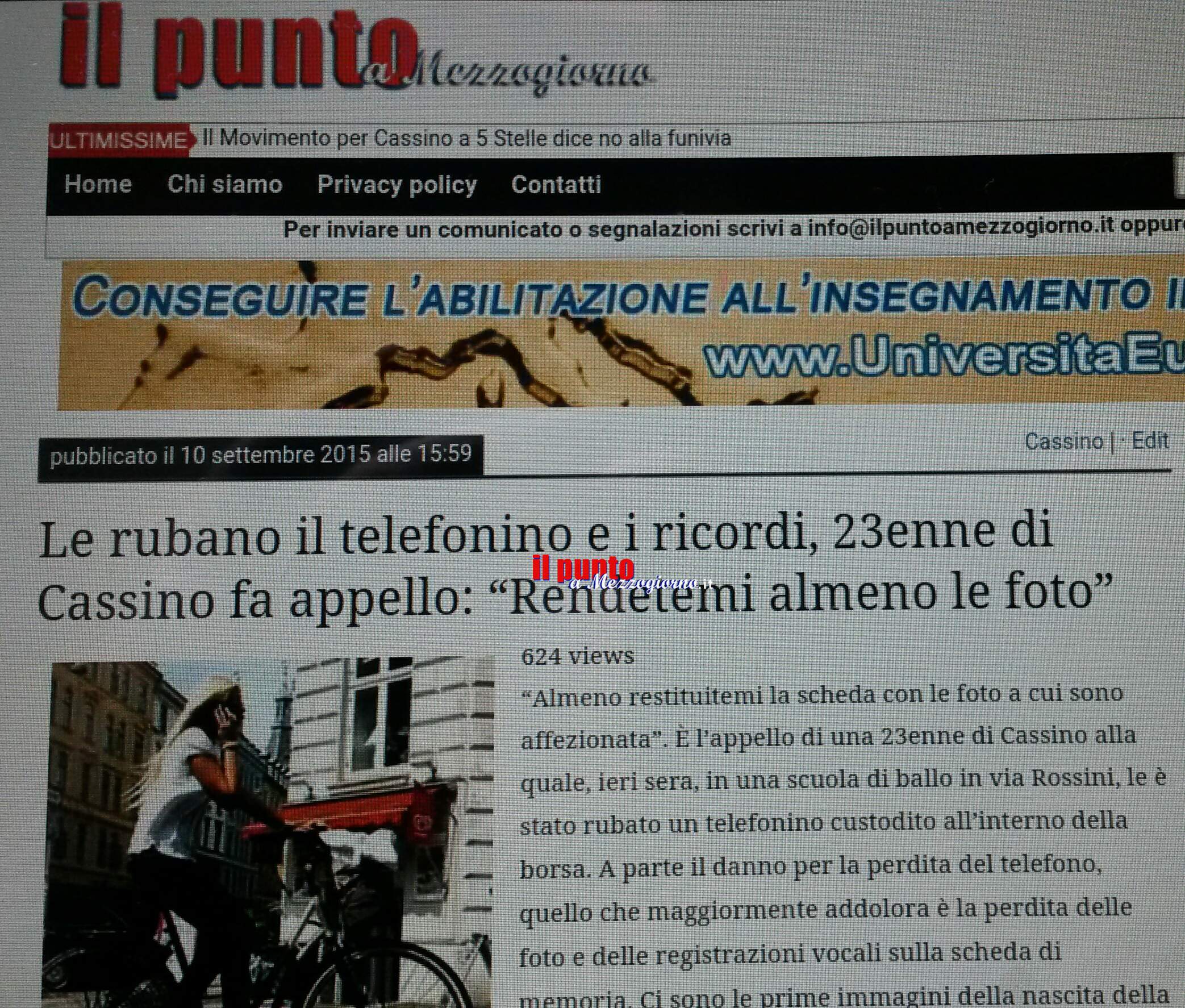 Le rubano il telefono e i ricordi a scuola di ballo, ladro gentiluomo resituisce il telefono