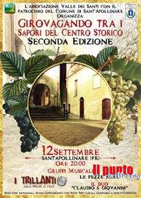 “Girovagando tra i sapori del centro” sabato a Sant’Apollinare