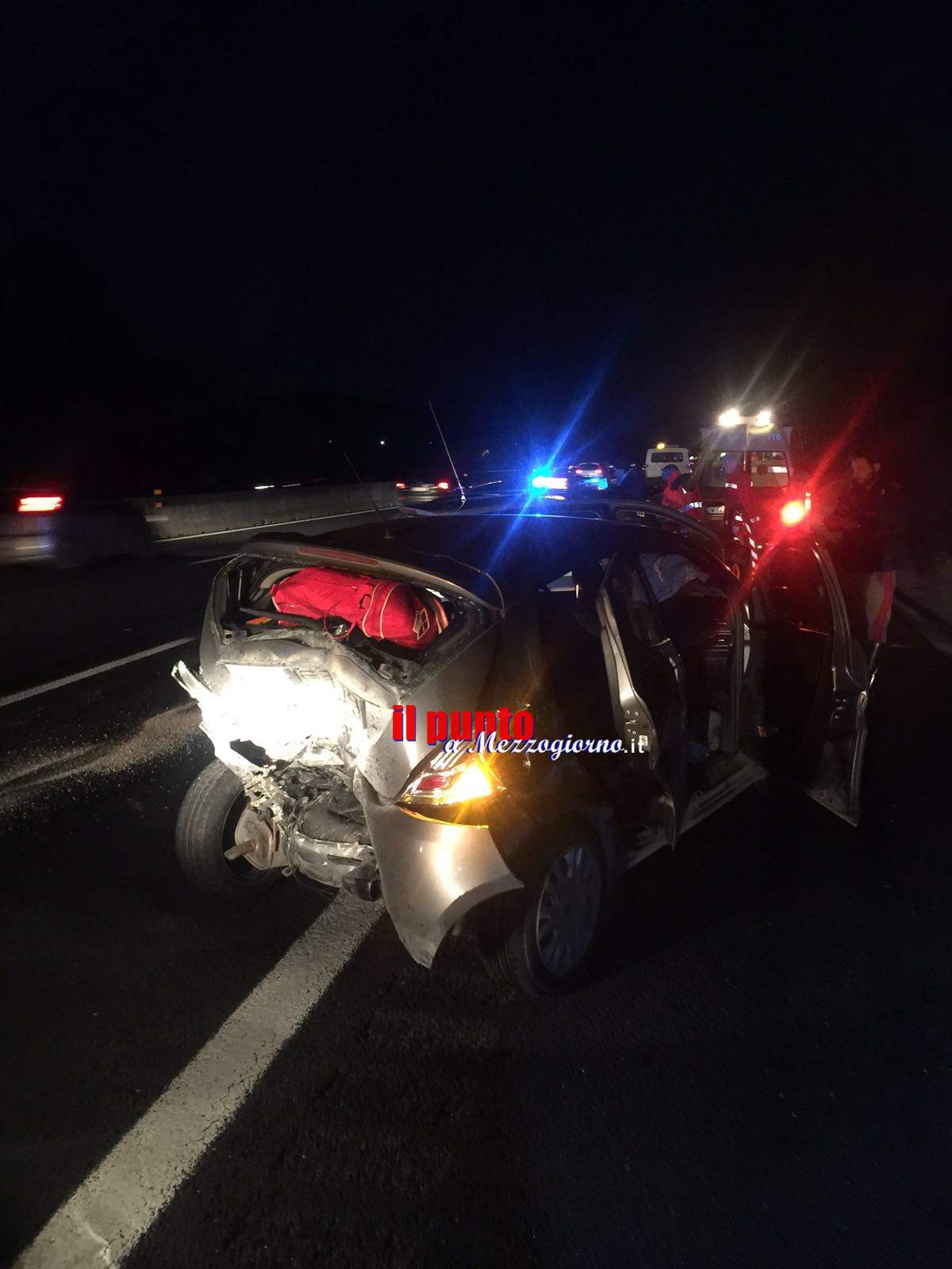 Incidente stradale sull’A1 a San Vittore, otto feriti. Sul posto 4 ambulanze