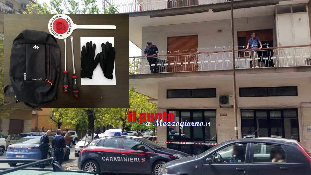 Cassino – Ladro acrobata maldestro cade dal balcone e viene arrestato