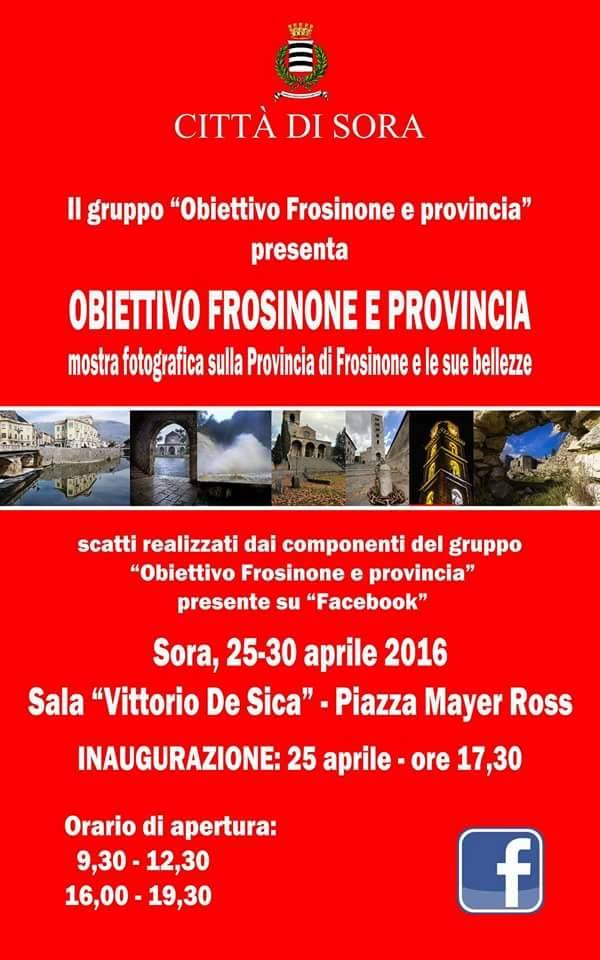 A Sora la mostra fotografica “Obiettivo Frosinone e provincia”