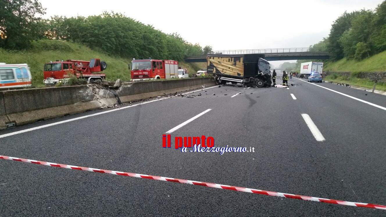 Incidente stradale mortale in A1 tra Cassino e Pontecorvo