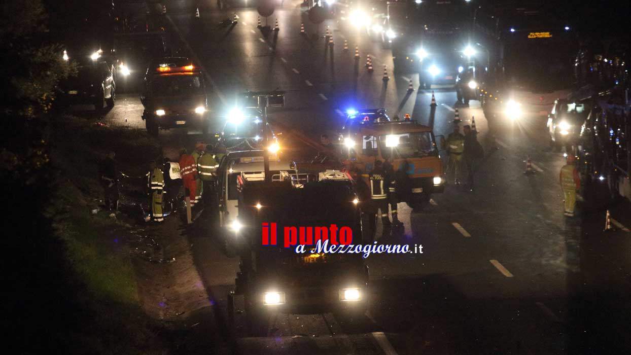 Incidente stradale mortale stanotte in A1 tra San Vittore e Caianello