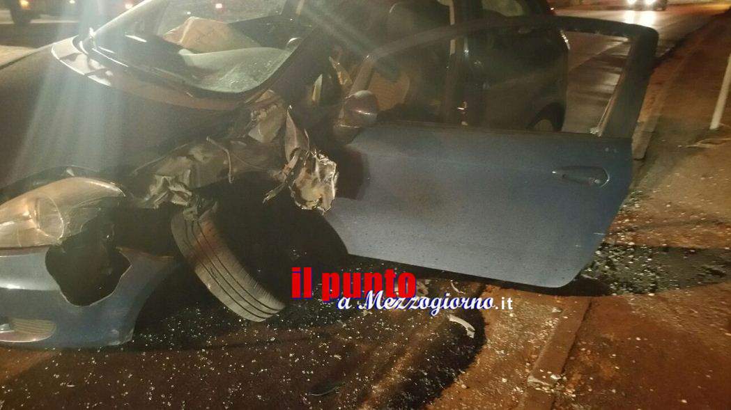 Incidente stradale a Cassino, due feriti in impatto frontale