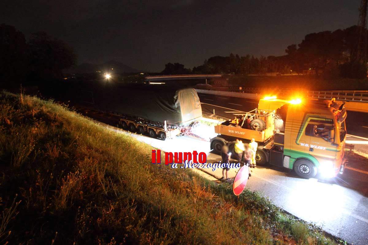 Treno in A1 rimorchiato con due gru a Pontecorvo – FOTO + VIDEO