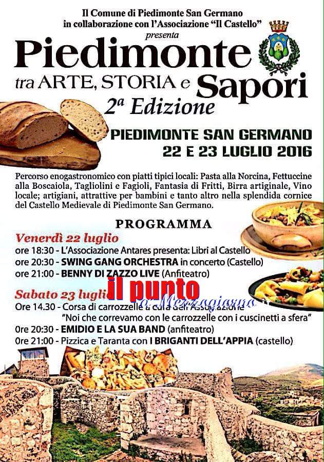 Piedimonte tra arte, storia e sapori. Grande attesa per l’evento al Castello