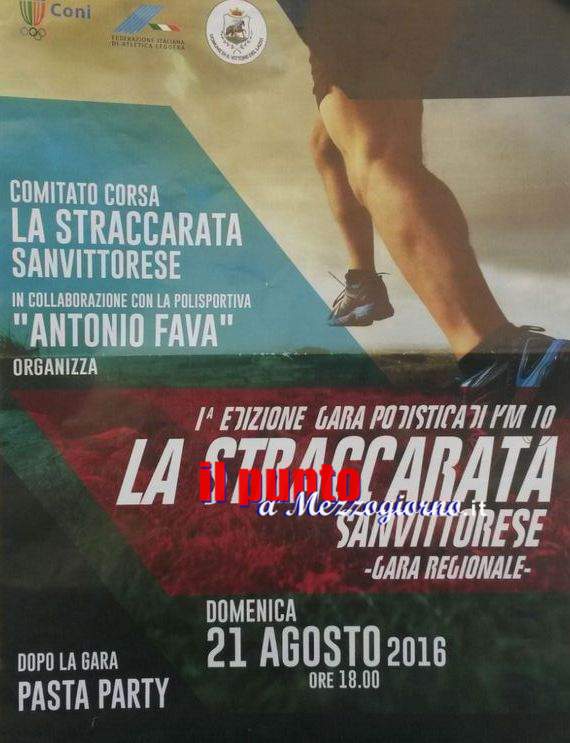A San Vittore si organizza “La Straccarata”, 10 km di corsa. Pasta party come finale