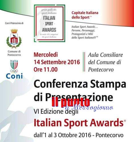 Per una notte Pontecorvo Capitale nazionale dello Sport con “Italian Sport Awards”