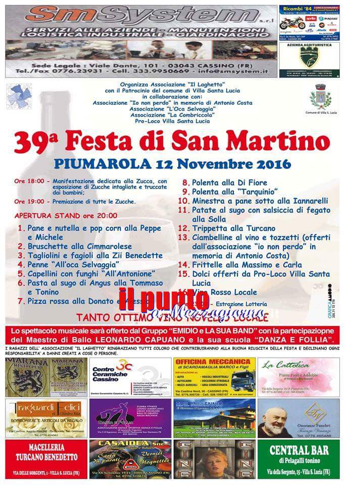 Tutto pronto per la festa di San Martino a Piumarola