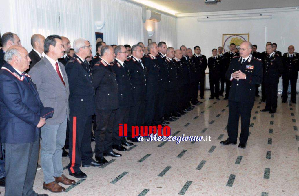 Il comandante dei carabinieri della Legione Lazio Agovino in visita al comando di Frosinone