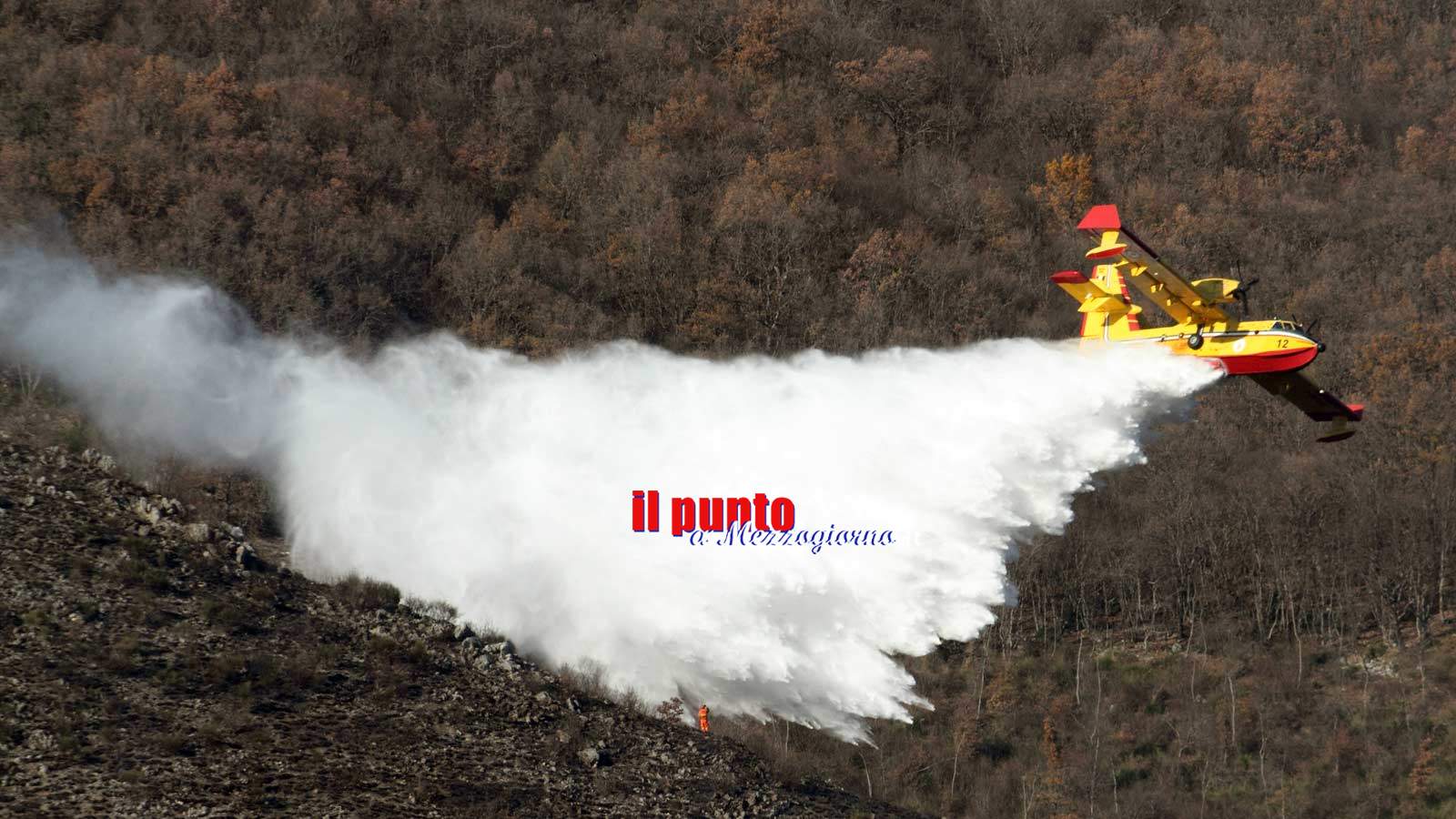 Due incendi in provincia di Frosinone, al lavoro anche canadair
