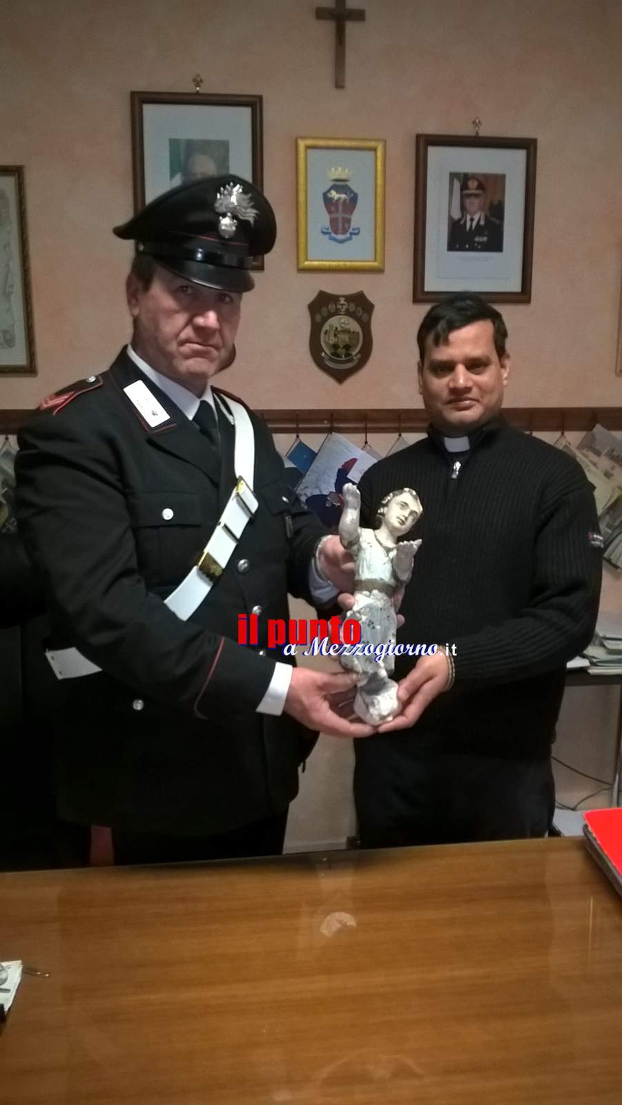 Cervaro- Sparisce una pregiata statua dalla Chiesa, ritrovata a casa di un 57enne di San Vittore