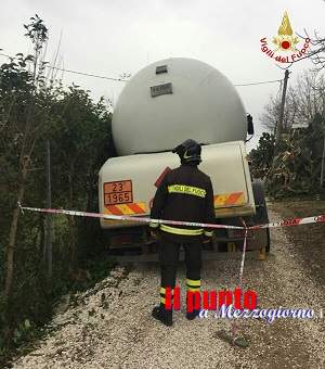 Chiusa, dai Vigili del fuoco, per un travaso di gas  via Grotte di Minturno