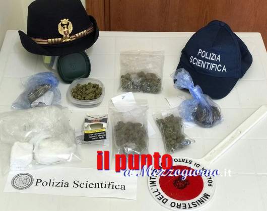 Spacciatore 26enne arrestato a Cassino. Aveva in casa cocaina, hashish e marijuana