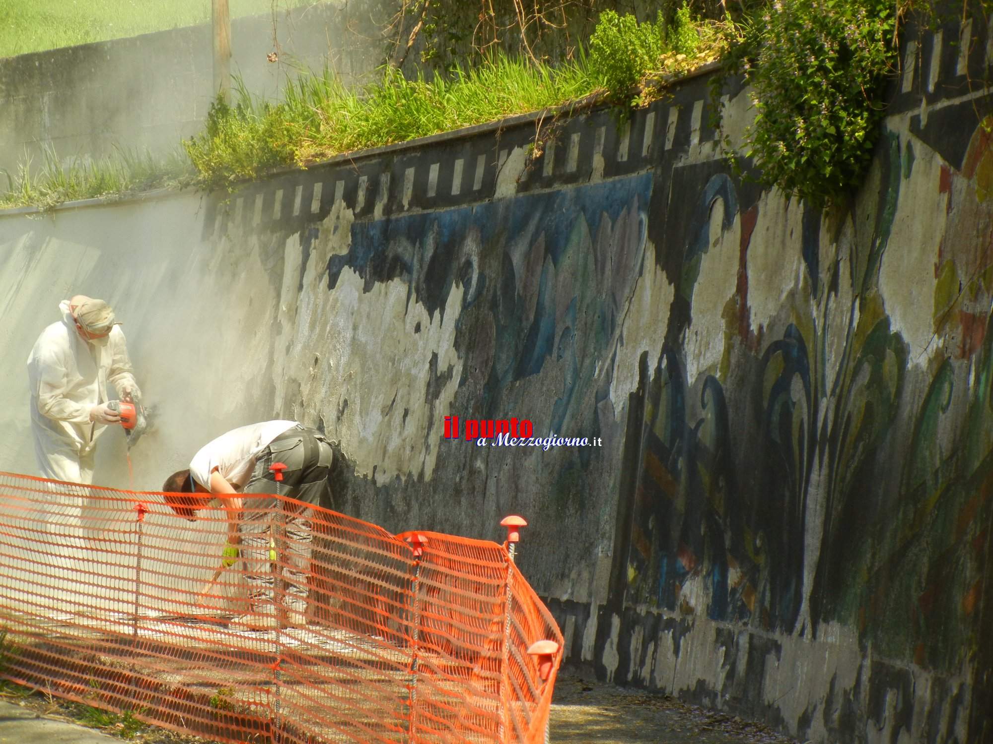 Frosinone: avviata la riqualificazione degli storici murales di via Ciamarra