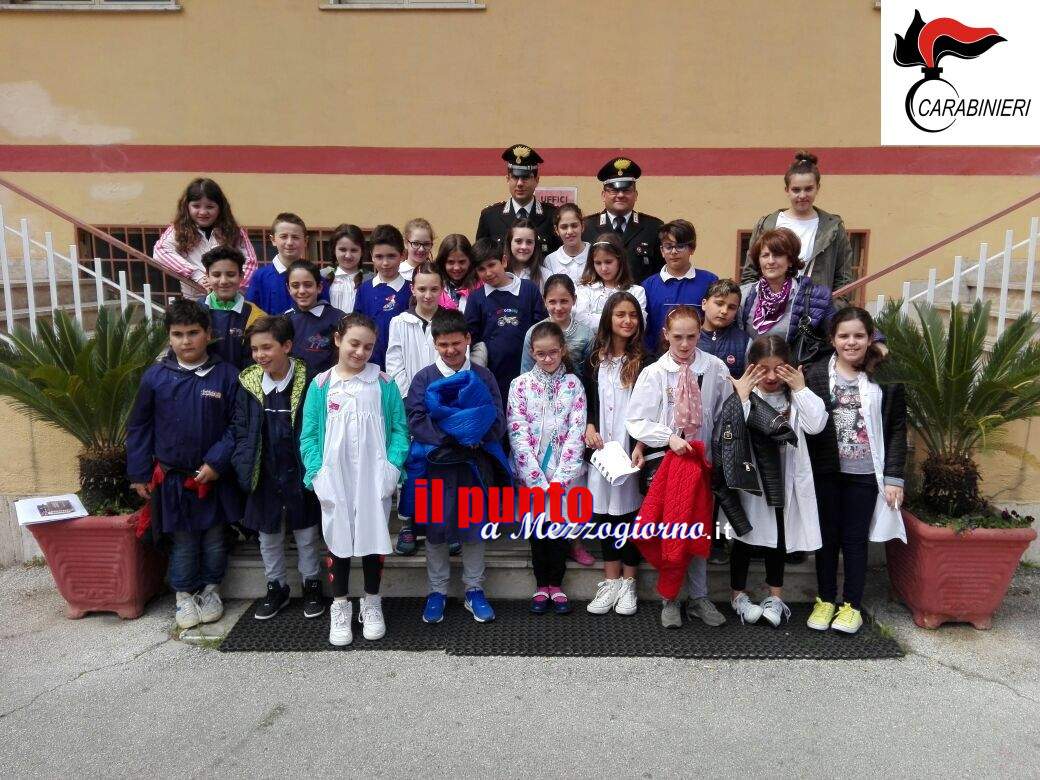 Cassino- Alunni delle scuole primarie di Cervaro e Sant’Elia in visita alla caserma dei carabinieri