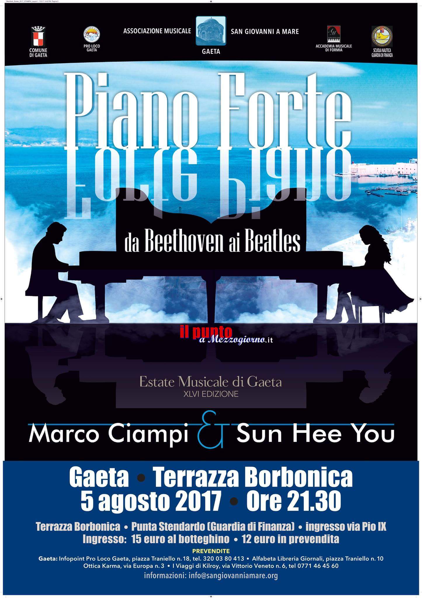 Piano Forte … da Beethoven ai Beatles. Attesa per l’evento del 5 agosto a Gaeta