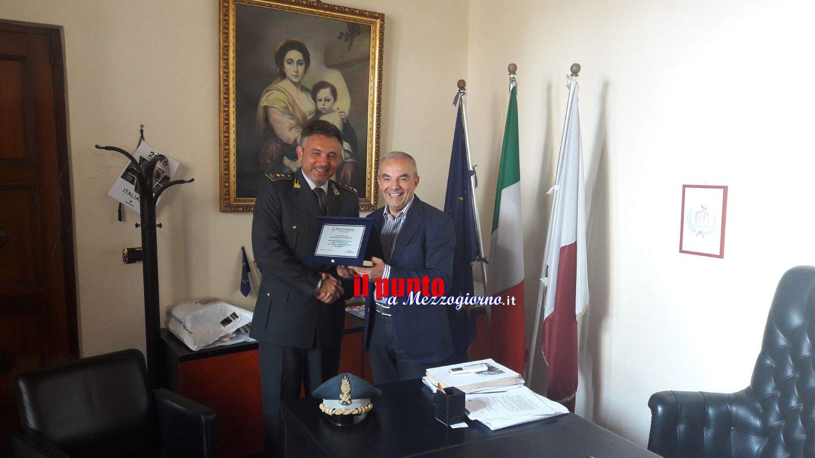 Pontecorvo: Rotondo saluta il colonnello Fortino che presto ricoprirÃ  un prestigioso incarico a Palermo