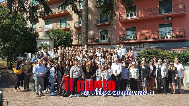 Commemorazione della Fondazione Cassino Stiftung con giovani polacchi, tedeschi, inglesi e italiani