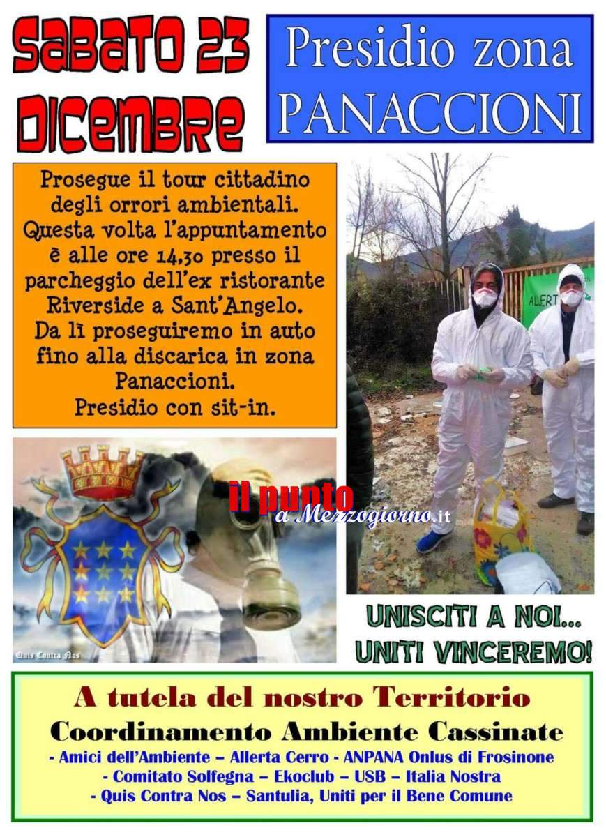 Cassino, Discarica di zona Panaccioni: Presidio con sit in sabato 23 dicembre