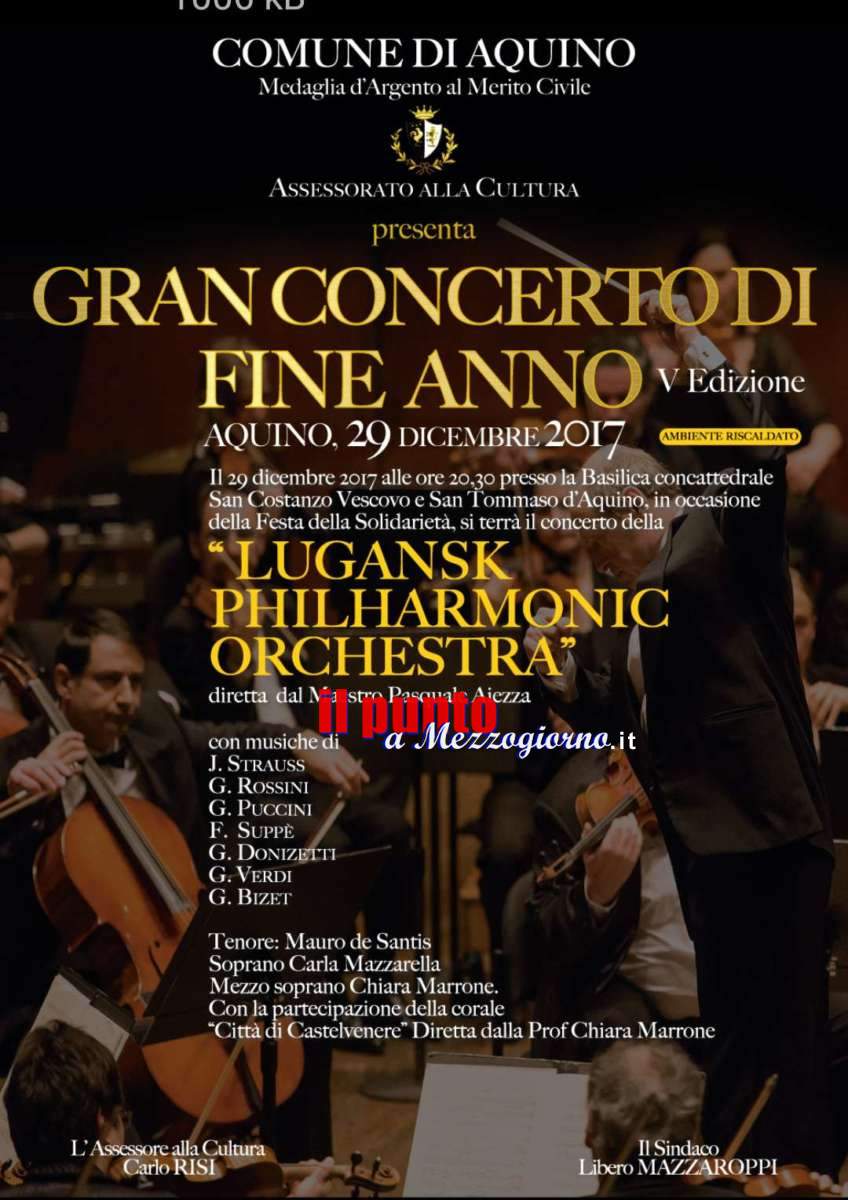 Aquino, Gran Concerto di fine anno. Attesa per il 29 dicembre