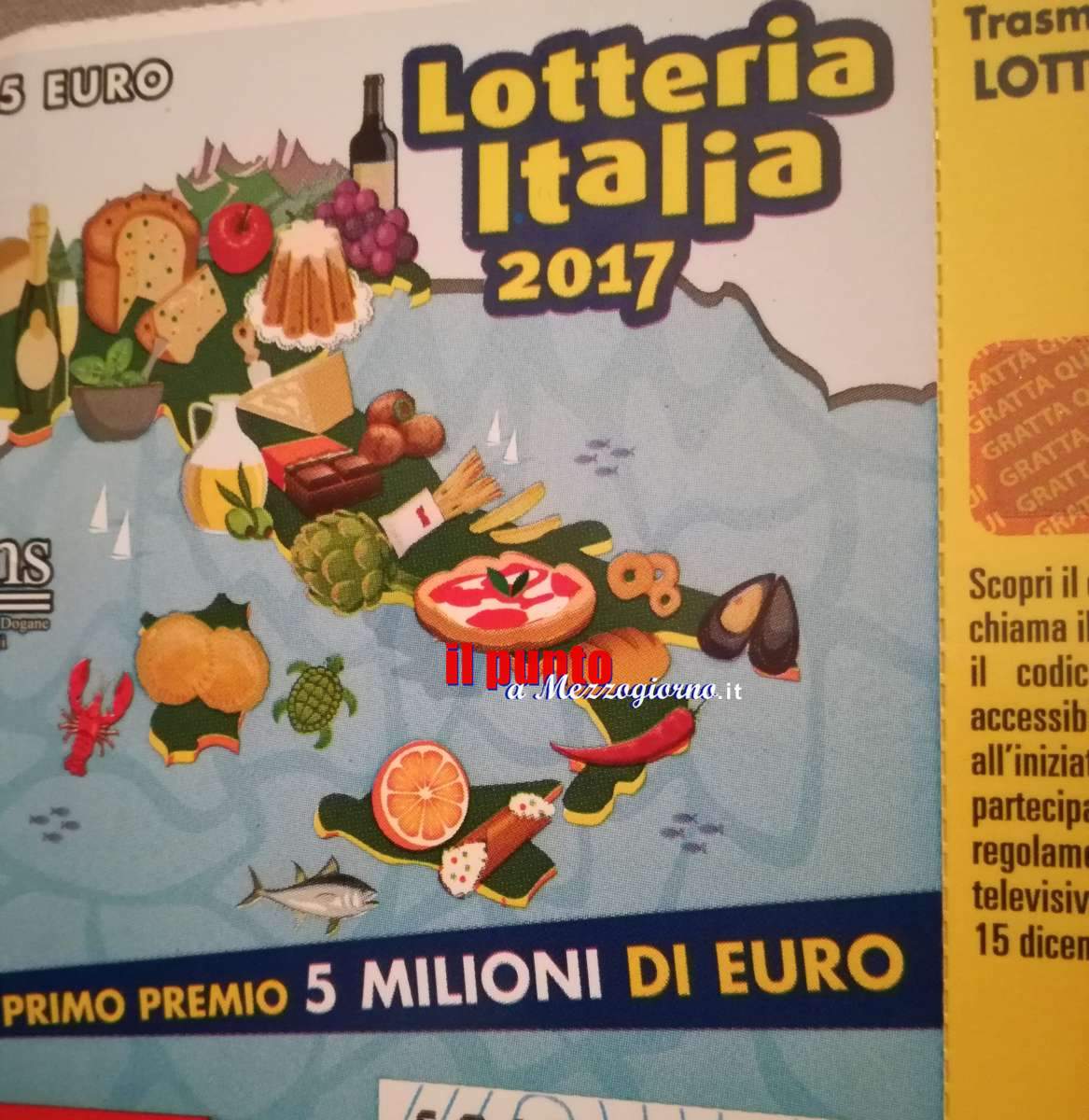 Lotteria Italia, venduto ad Anagni il biglietto da 5 milioni di euro