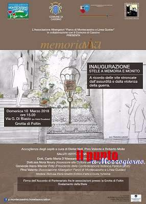 Una stele a memoria e monito delle vittime della distruzione di Cassino