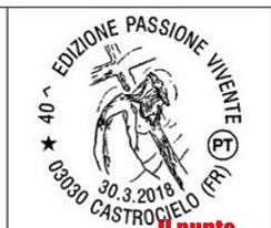 Un annullo filatelico per il quarantesimo anniversario della “Passione Vivente” di Castrocielo