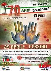 25 Aprile, Festa della Liberazione, manifestazione e corteo organizzato dall’ A.N.P.I. domenica 29