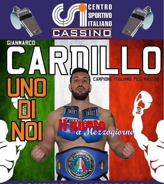 Festa per Gianmarco Cardillo da arbitro del CSI a campione italiano dei ‘pesi massimi’ di pugilato