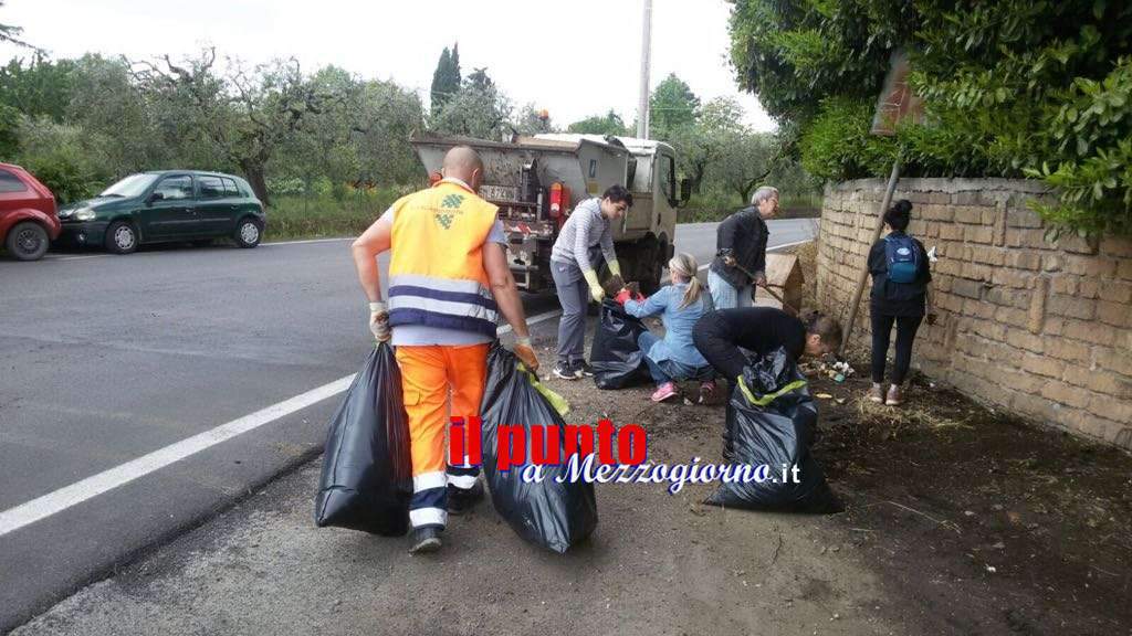 Volontari al lavoro per ripulire area in cui vive un branco di cani a Velletri