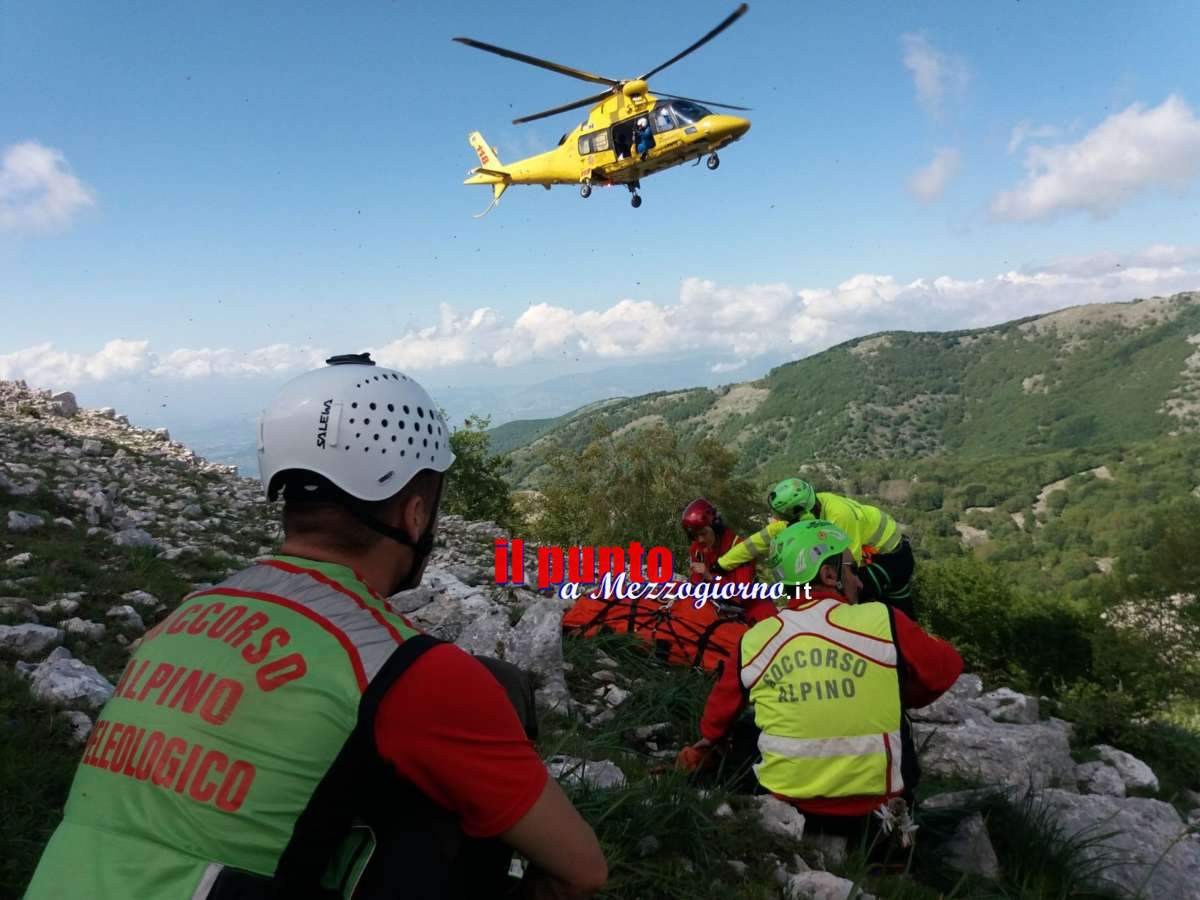 Escursionista ferito sui Monti Aurunci, salvato dal Soccorso Alpino di Cassino