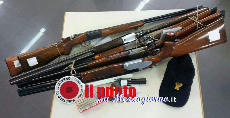 Questura di Frosinone, 80 tra fucili e pistole destinate alla distruzione