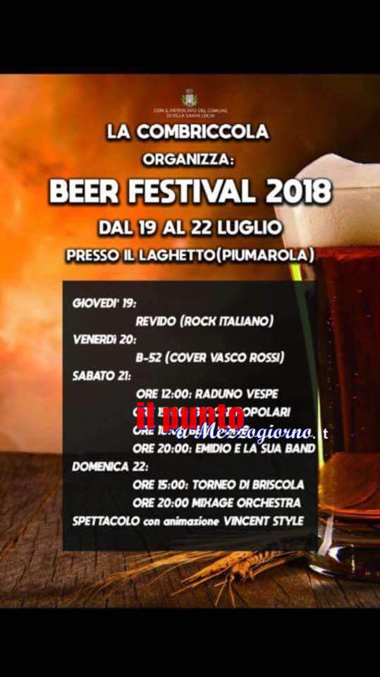 Da stasera con i ragazzi della Combriccola è Beer Festival a Piumarola (Villa Santa Lucia)