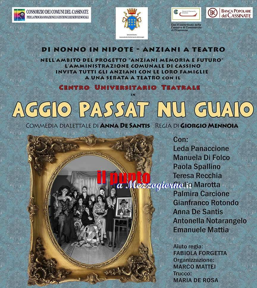 “Aggio passat nu guaio” e  “Giallo in condominio” il CUT torna al Teatro Romano di Cassino 11 e 18 luglio